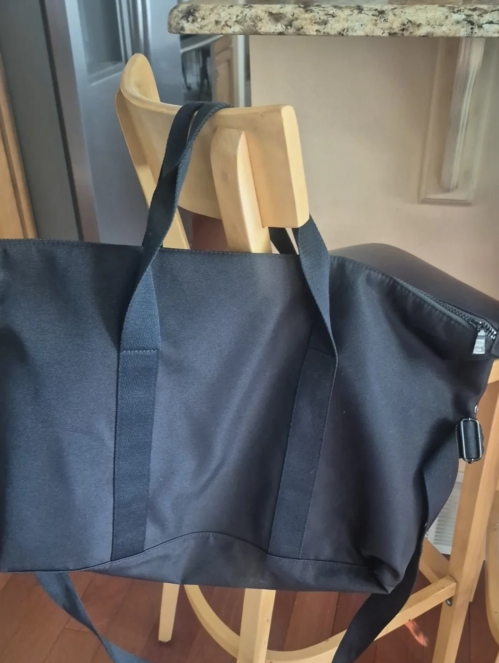 COACH Black Canvas Tote Bag with Logo Accent